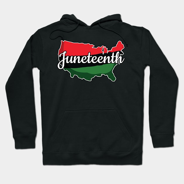 Juneteenth June 19, 1865, African American Melanin Black Hoodie by Magic Arts